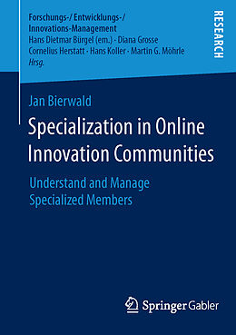 Kartonierter Einband Specialization in Online Innovation Communities von Jan Bierwald