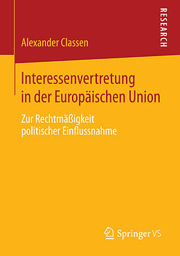 E-Book (pdf) Interessenvertretung in der Europäischen Union von Alexander Classen