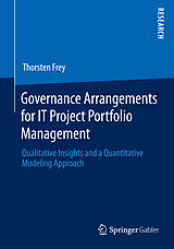 Couverture cartonnée Governance Arrangements for IT Project Portfolio Management de Thorsten Frey