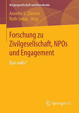 Kartonierter Einband Forschung zu Zivilgesellschaft, NPOs und Engagement von 