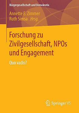 E-Book (pdf) Forschung zu Zivilgesellschaft, NPOs und Engagement von Annette E. Zimmer, Ruth Simsa