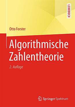 Kartonierter Einband Algorithmische Zahlentheorie von Otto Forster