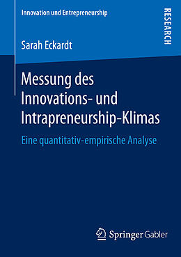 E-Book (pdf) Messung des Innovations- und Intrapreneurship-Klimas von Sarah Eckardt