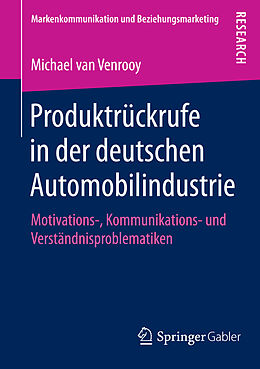 E-Book (pdf) Produktrückrufe in der deutschen Automobilindustrie von Michael van Venrooy