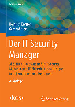 Kartonierter Einband Der IT Security Manager von Heinrich Kersten, Gerhard Klett