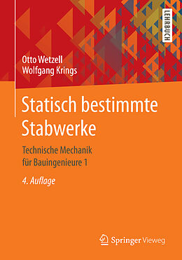 Kartonierter Einband Statisch bestimmte Stabwerke von Otto Wetzell, Wolfgang Krings