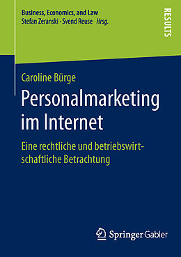 Kartonierter Einband Personalmarketing im Internet von Caroline Bürge
