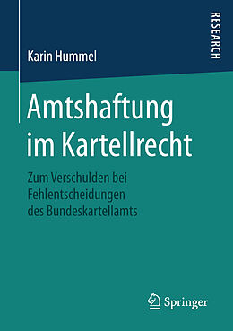 Kartonierter Einband Amtshaftung im Kartellrecht von Karin Hummel