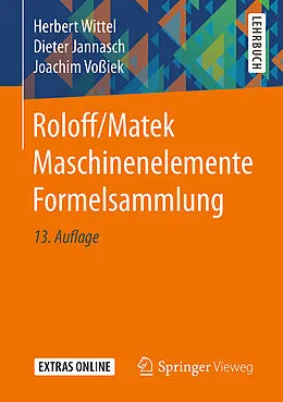 E-Book (pdf) Roloff/Matek Maschinenelemente Formelsammlung von Herbert Wittel, Dieter Jannasch, Joachim Voßiek