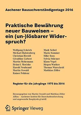 E-Book (pdf) Aachener Bausachverständigentage 2016 von 