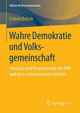 E-Book (pdf) Wahre Demokratie und Volksgemeinschaft von Gideon Botsch