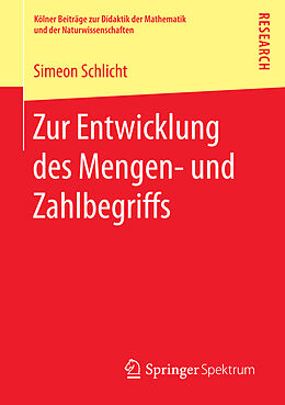 Kartonierter Einband Zur Entwicklung des Mengen- und Zahlbegriffs von Simeon Schlicht