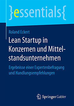 Kartonierter Einband Lean Startup in Konzernen und Mittelstandsunternehmen von Roland Eckert