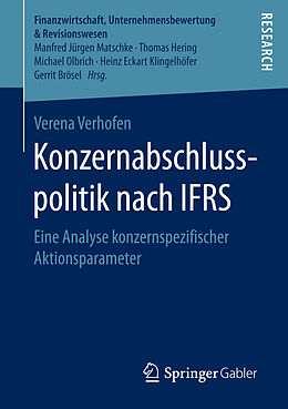 Kartonierter Einband Konzernabschlusspolitik nach IFRS von Verena Verhofen