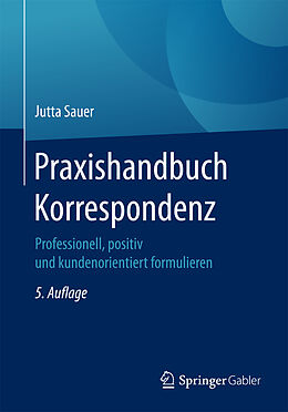 Kartonierter Einband Praxishandbuch Korrespondenz von Jutta Sauer
