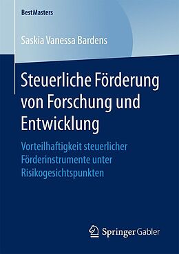 E-Book (pdf) Steuerliche Förderung von Forschung und Entwicklung von Saskia Vanessa Bardens