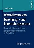 E-Book (pdf) Wertrelevanz von Forschungs- und Entwicklungskosten von Carola Rinker