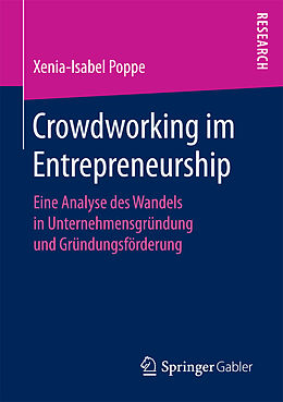 Kartonierter Einband Crowdworking im Entrepreneurship von Xenia-Isabel Poppe