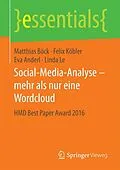 E-Book (pdf) Social-Media-Analyse  mehr als nur eine Wordcloud von Matthias Böck, Felix Köbler, Eva Anderl
