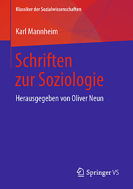Kartonierter Einband Schriften zur Soziologie von Karl Mannheim
