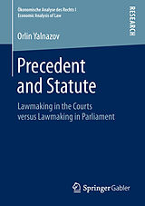 eBook (pdf) Precedent and Statute de Orlin Yalnazov