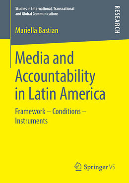 Couverture cartonnée Media and Accountability in Latin America de Mariella Bastian