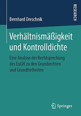 E-Book (pdf) Verhältnismäßigkeit und Kontrolldichte von Bernhard Oreschnik