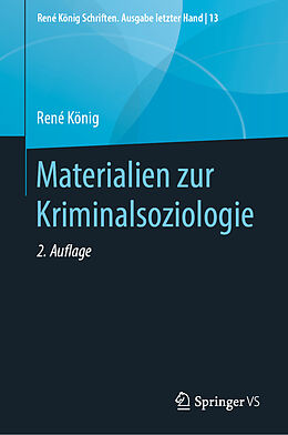 Fester Einband Materialien zur Kriminalsoziologie von René König