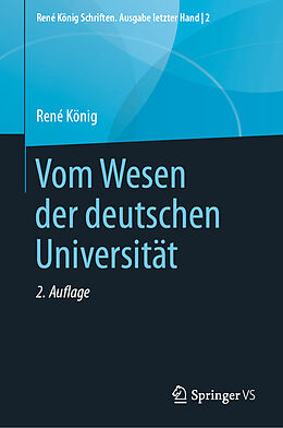 Fester Einband Vom Wesen der deutschen Universität von René König