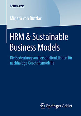 Kartonierter Einband HRM &amp; Sustainable Business Models von Mirjam von Buttlar