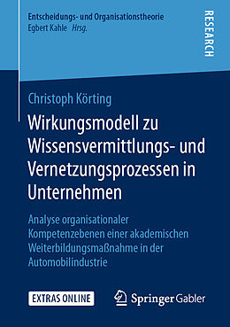 Kartonierter Einband Wirkungsmodell zu Wissensvermittlungs- und Vernetzungsprozessen in Unternehmen von Christoph Körting