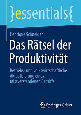Kartonierter Einband Das Rätsel der Produktivität von Henrique Schneider