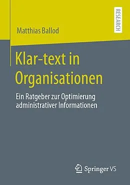 E-Book (pdf) Klar-text in Organisationen von Matthias Ballod