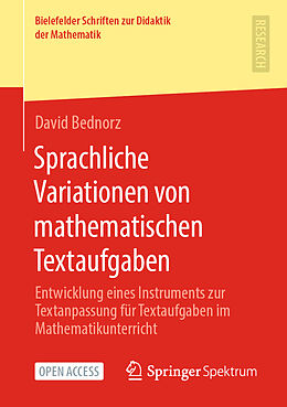 Kartonierter Einband Sprachliche Variationen von mathematischen Textaufgaben von David Bednorz