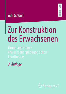 Kartonierter Einband Zur Konstruktion des Erwachsenen von Ada G. Wolf