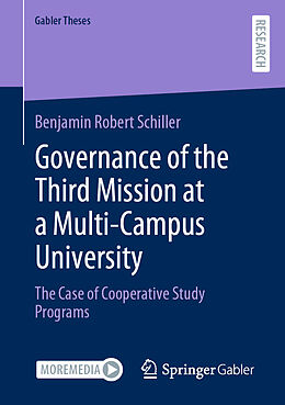 Couverture cartonnée Governance of the Third Mission at a Multi-Campus University de Benjamin Robert Schiller