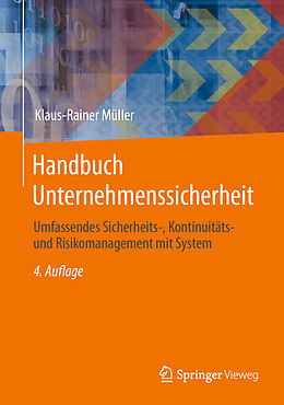 Fester Einband Handbuch Unternehmenssicherheit von Klaus-Rainer Müller