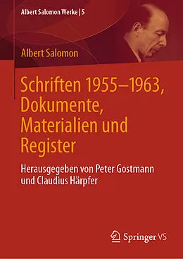 E-Book (pdf) Schriften 1955-1963, Dokumente, Materialien und Register von Albert Salomon