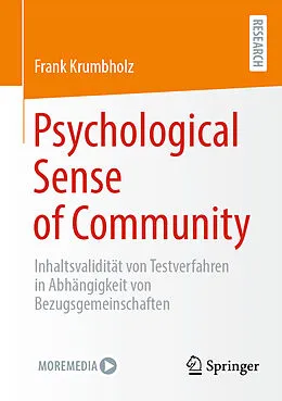 E-Book (pdf) Psychological Sense of Community von Frank Krumbholz