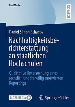 E-Book (pdf) Nachhaltigkeitsberichterstattung an staatlichen Hochschulen von Daniel Simon Schaebs