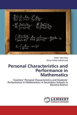 Couverture cartonnée Personal Characteristics and Performance in Mathematics de Willis Yuko Oso, Omer Sultan Indhamood