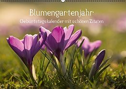 Kalender Blumengartenjahr - Geburtstagskalender mit schönen Zitaten (Wandkalender immerwährend DIN A2 quer) von Andrea Potratz