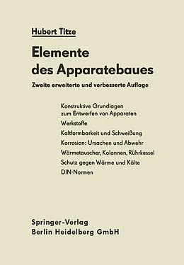 E-Book (pdf) Elemente des Apparatebaues von H. Titze