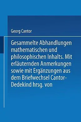 E-Book (pdf) Gesammelte Abhandlungen von Georg Cantor, Ernst Zermelo