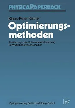 E-Book (pdf) Optimierungsmethoden von Klaus-Peter Kistner