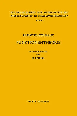 E-Book (pdf) Vorlesungen über allgemeine Funktionentheorie und elliptische Funktionen von Adolf Hurwitz