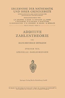 E-Book (pdf) Additive Zahlentheorie von Hans-H. Ostmann