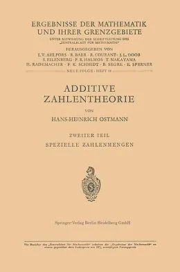 E-Book (pdf) Additive Zahlentheorie von Hans-H. Ostmann