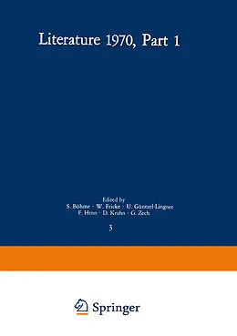 E-Book (pdf) Literature 1970, Part 1 von Siegfried Böhme, Walter Fricke, Ulrich Güntzel-Lingner