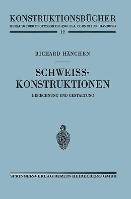 E-Book (pdf) Schweißkonstruktionen von Richard Hänchen